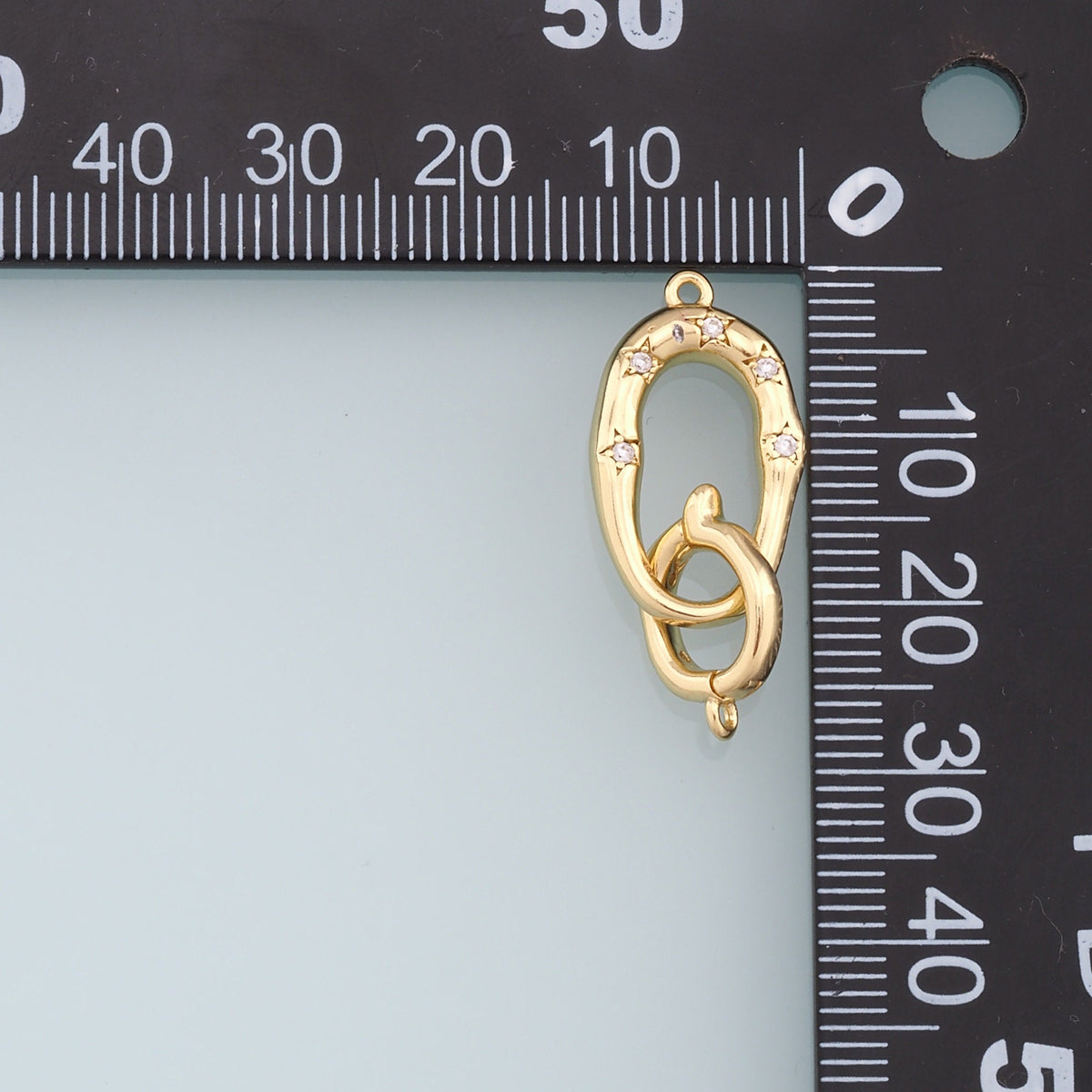 18K Gold Filled Bail Enhancer Hinged Interchangeable Pendant Bail, CZ pendant holder snap on Bail for DIY Jewelry Finding Nec