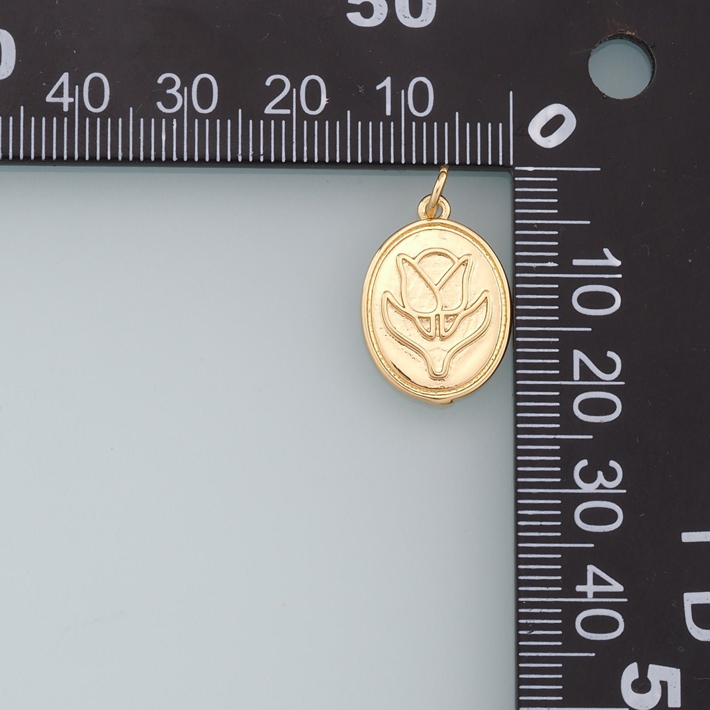 Gold Flower Charms,18K Gold Filled Flower Pendant,Flower Charm Bracelet Necklace for DIY Jewelry Making Supply