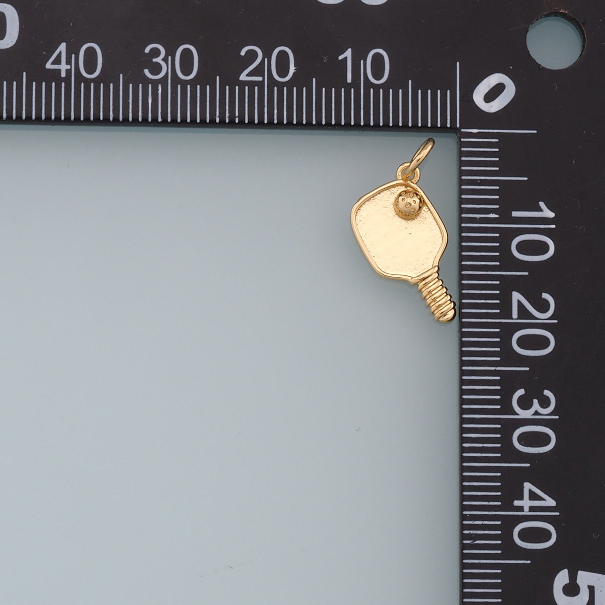 Gold Tennis Racket Charms,18K Gold Filled Tennis Racket Pendant,Tennis Racket Charm Bracelet Necklace for DIY Jewelry Making