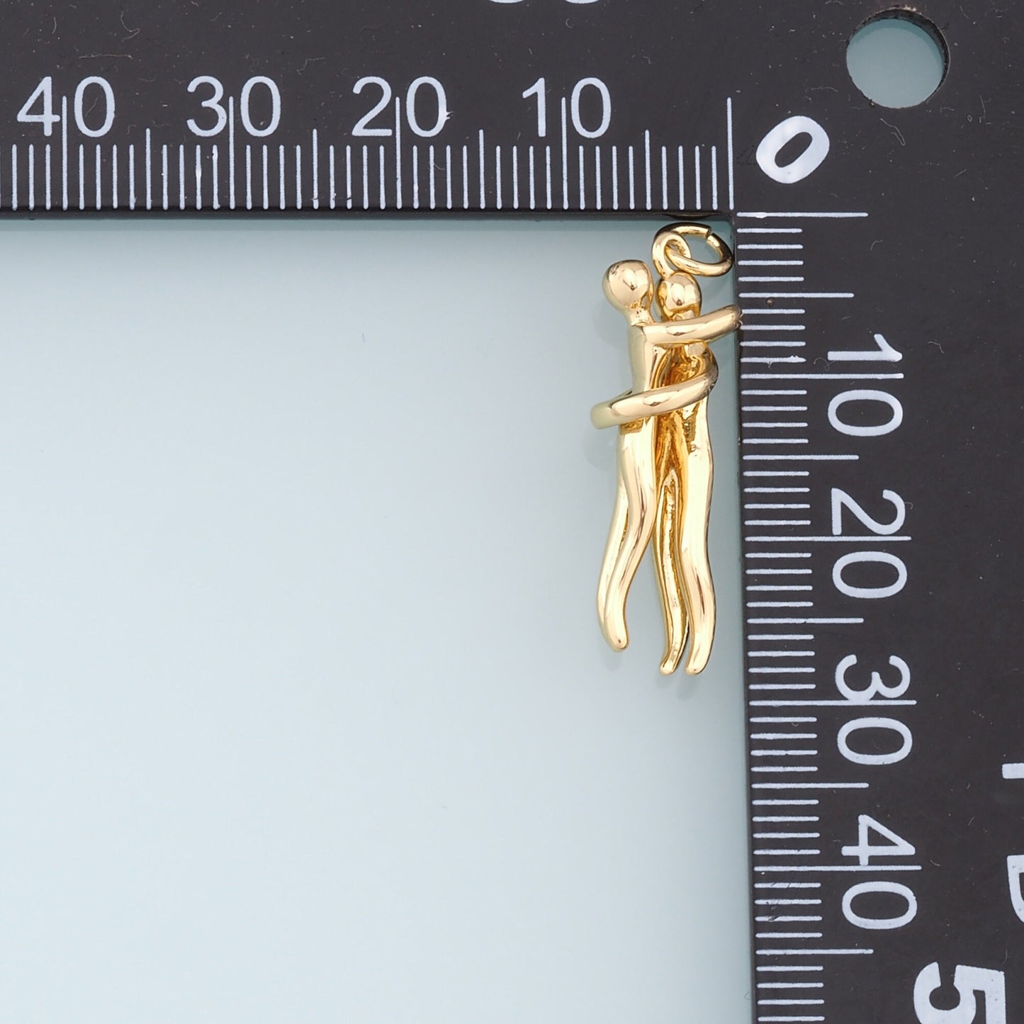 Hugging Couple Charms,18K Gold Filled Dancing Hugging Pendant,Soulmate Charm Bracelet Necklace for DIY Jewelry Making Supply