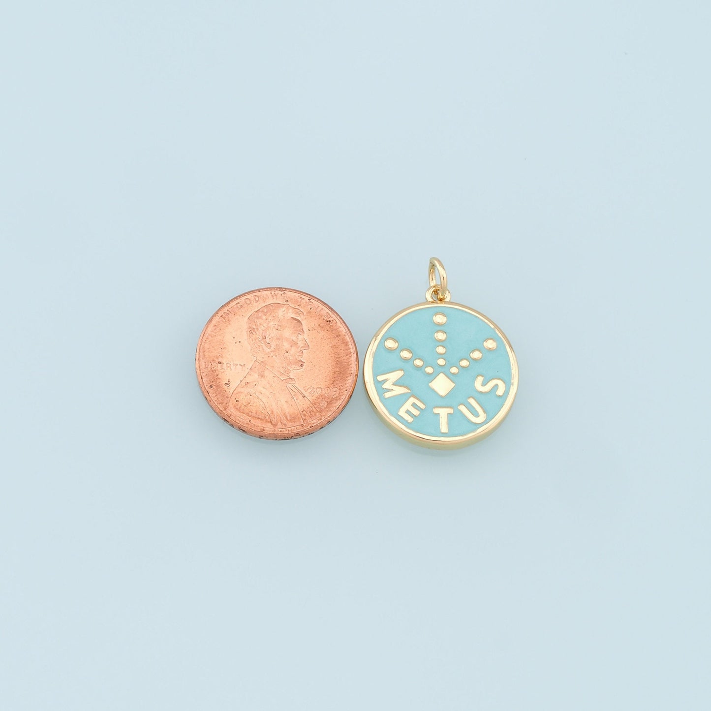 Gold Enamel Charms,18K Gold Filled Enamel Pendant Charm Bracelet Necklace for DIY Jewelry Making Supply
