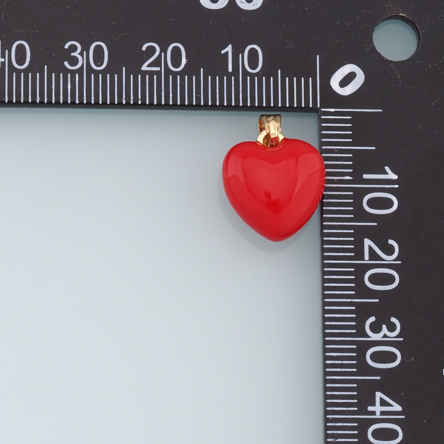 Gold Heart Charms,18K Gold Filled Enamel Heart Pendant,Red Heart Charm Bracelet Necklace for DIY Jewelry Making Supply