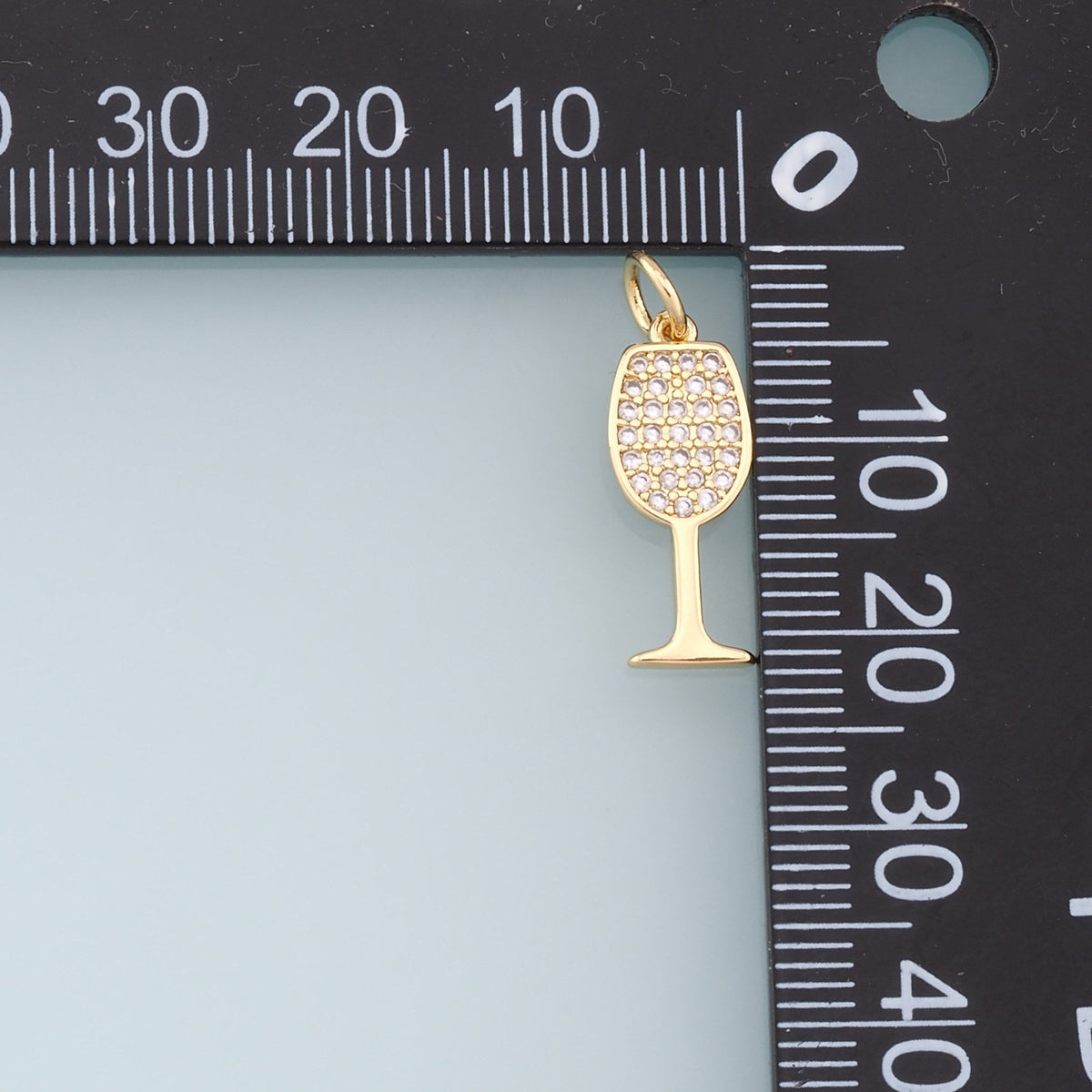 18K Gold Filled Cubic Zirconia Charm Pendant for Jewelry Making