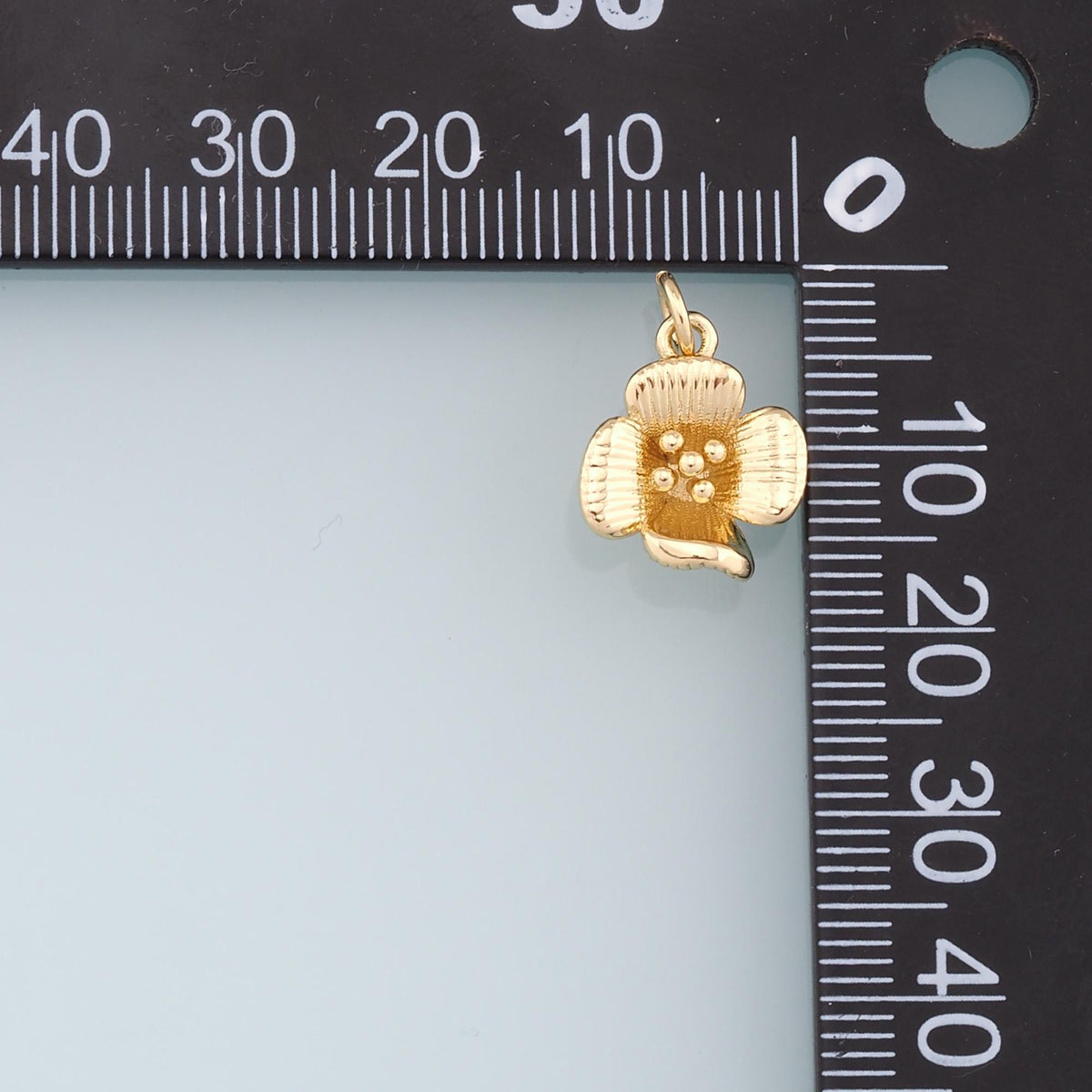 Gold Flower Charms,18K Gold Filled Flower Pendant,Silver Flower Charm Bracelet Necklace for DIY Jewelry Making Supply