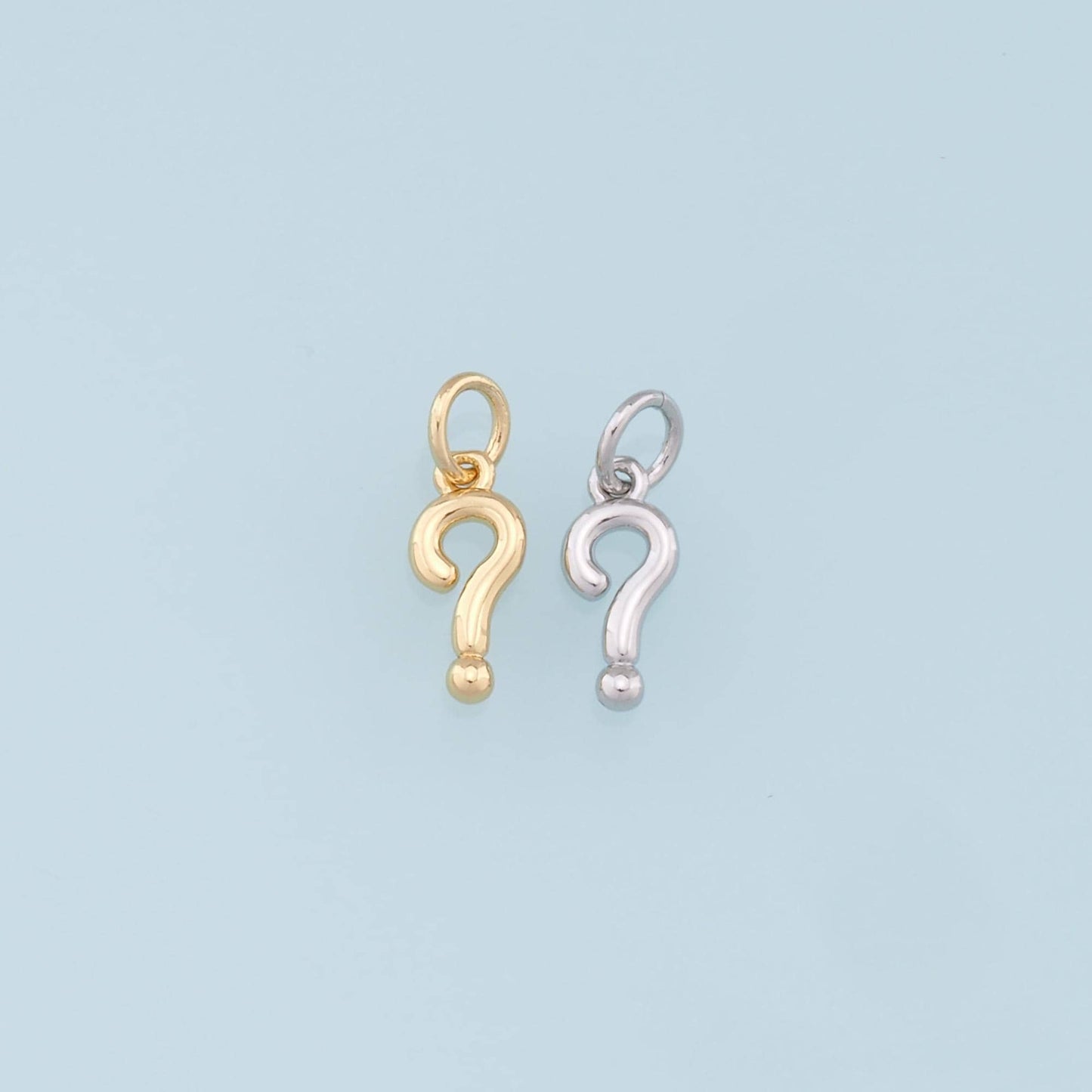 Gold Question Charm,18K Gold Filled Question Pendant Charm Bracelet Necklace for DIY Jewelry Making Supply