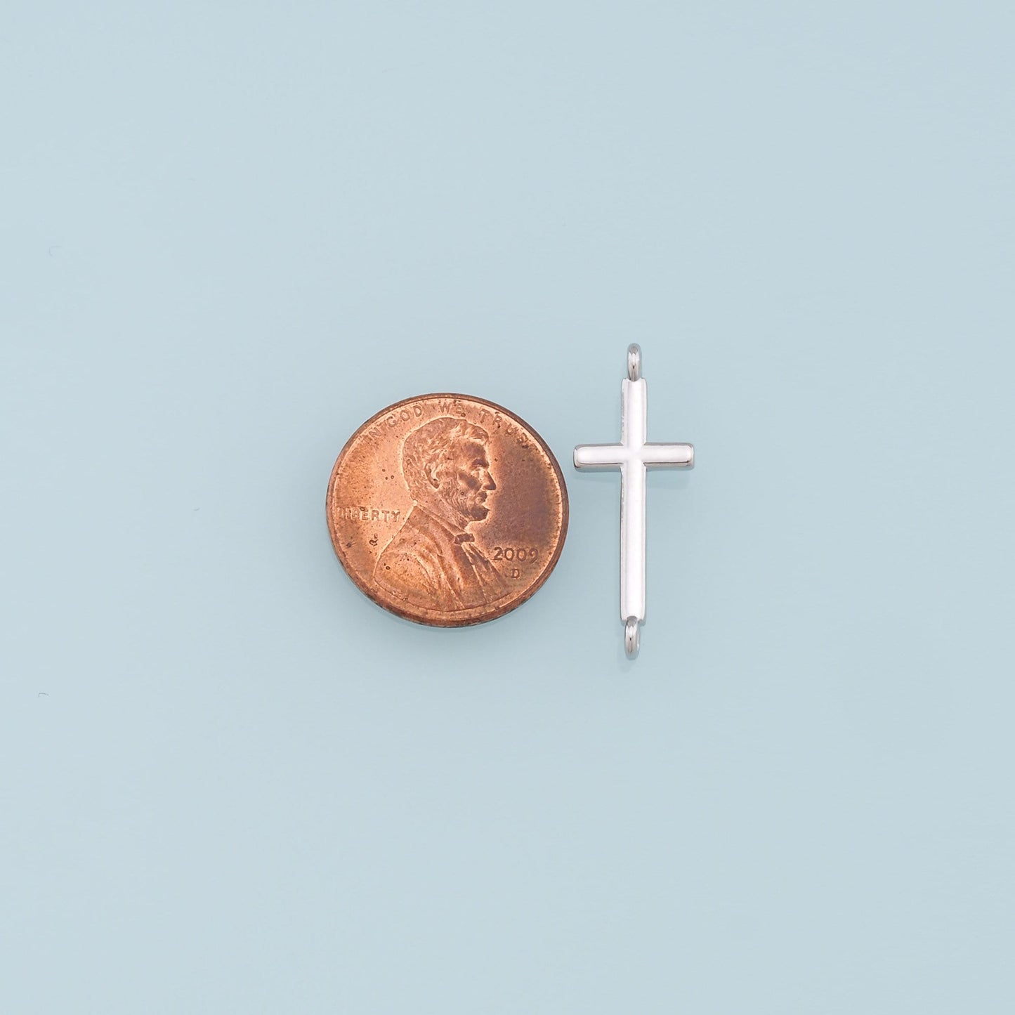 Gold Cross Connector Charms,18K Gold Filled Cross Pendant,Religion Charm Bracelet Necklace for DIY Jewelry Making Supply