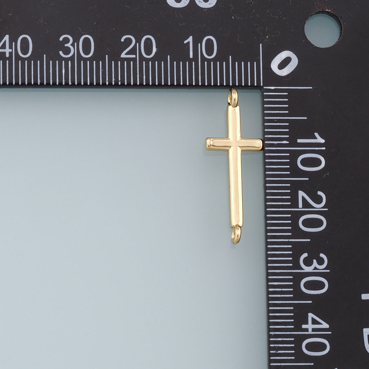 Gold Cross Connector Charms,18K Gold Filled Cross Pendant,Religion Charm Bracelet Necklace for DIY Jewelry Making Supply