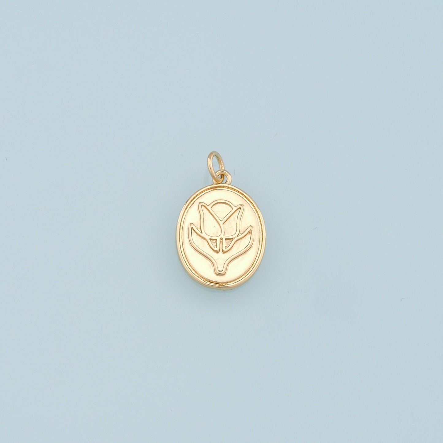 Gold Flower Charms,18K Gold Filled Flower Pendant,Flower Charm Bracelet Necklace for DIY Jewelry Making Supply