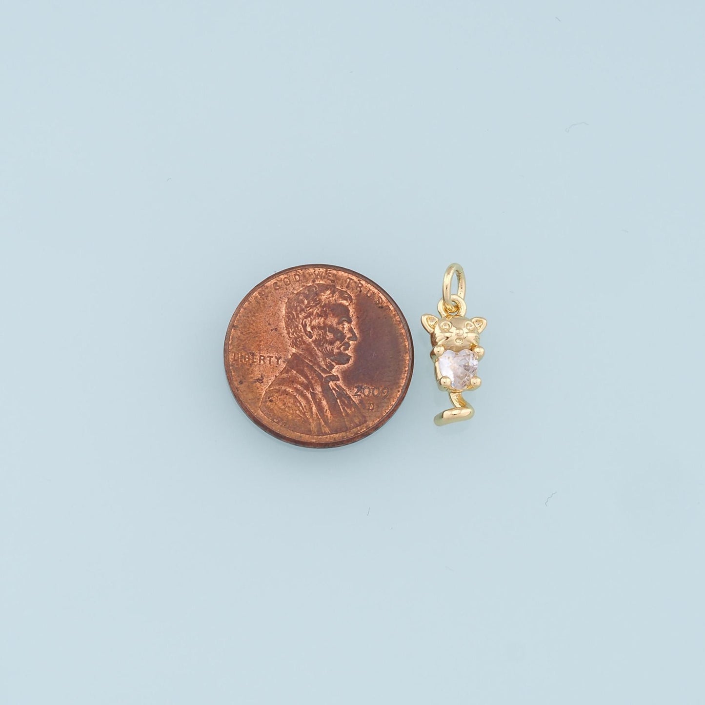 Gold Mouse Charms,18K Gold Filled Mouse Pendant,Mouse Charm Bracelet Necklace for DIY Jewelry Making Supply