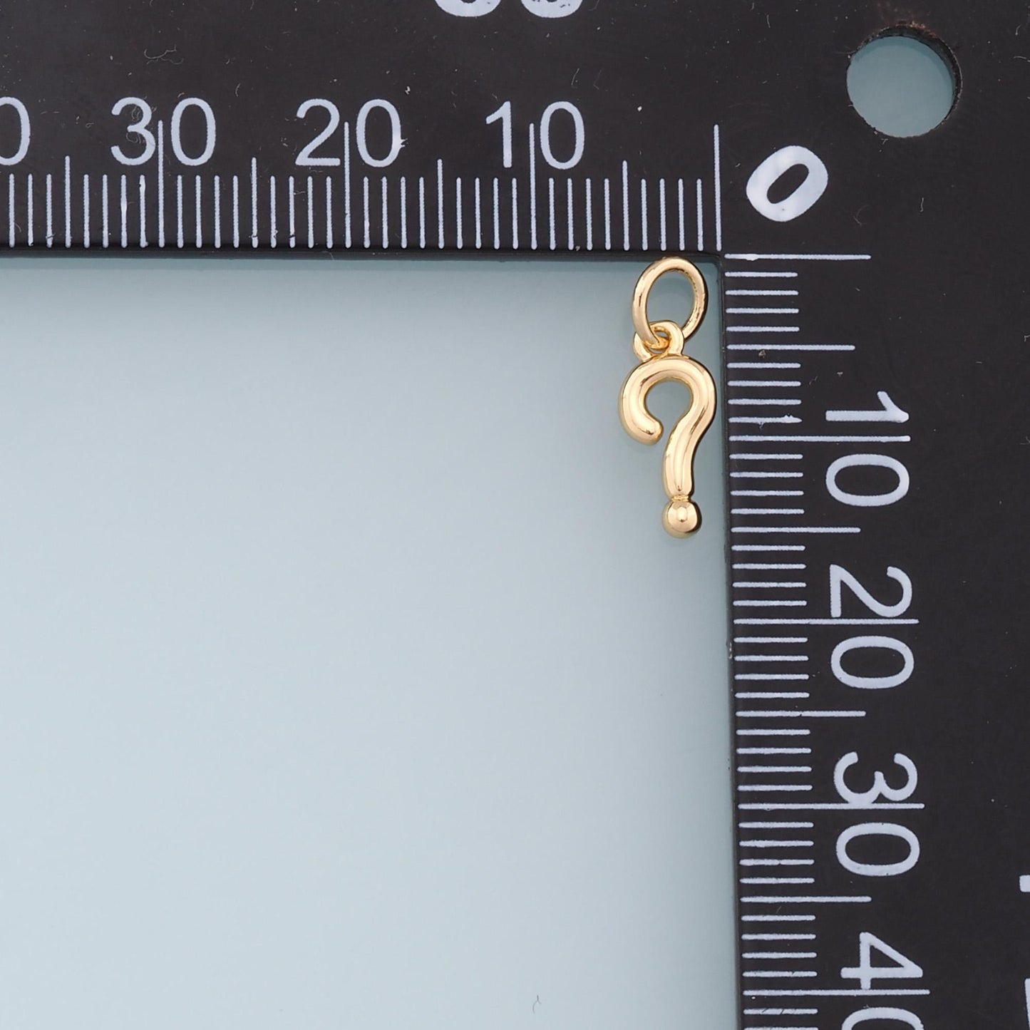 Gold Question Charm,18K Gold Filled Question Pendant Charm Bracelet Necklace for DIY Jewelry Making Supply
