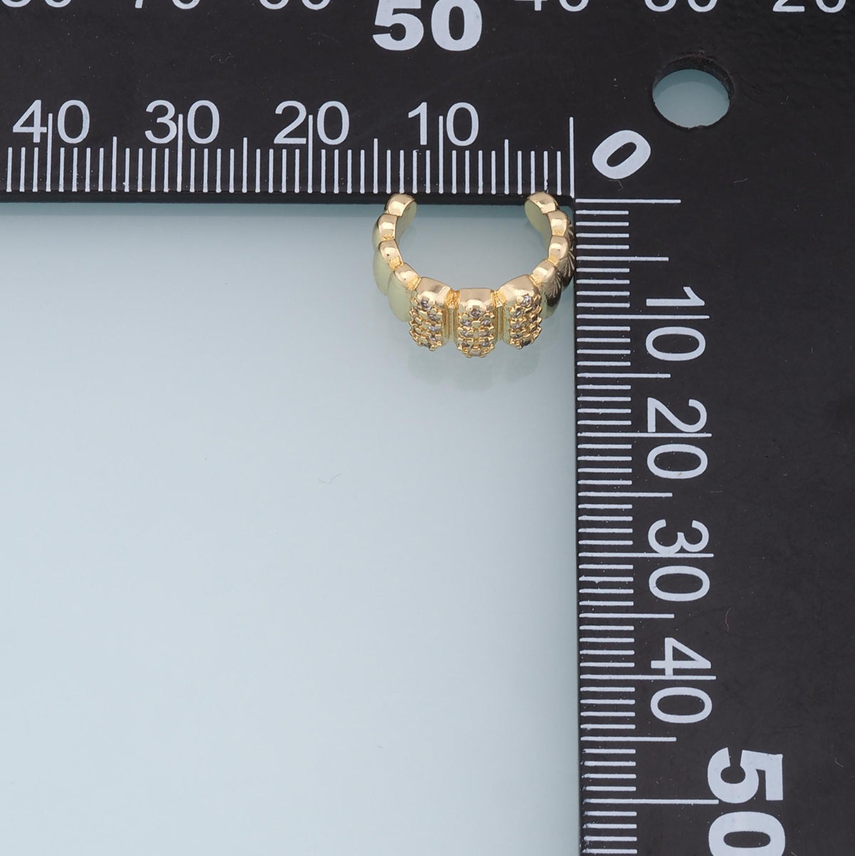 1pair 18K Gold Filled Dainty CZ Hoop Earrings,CZ Ear Cuff No Piercing,Cartilage Earring,Ear Wrap Earrings