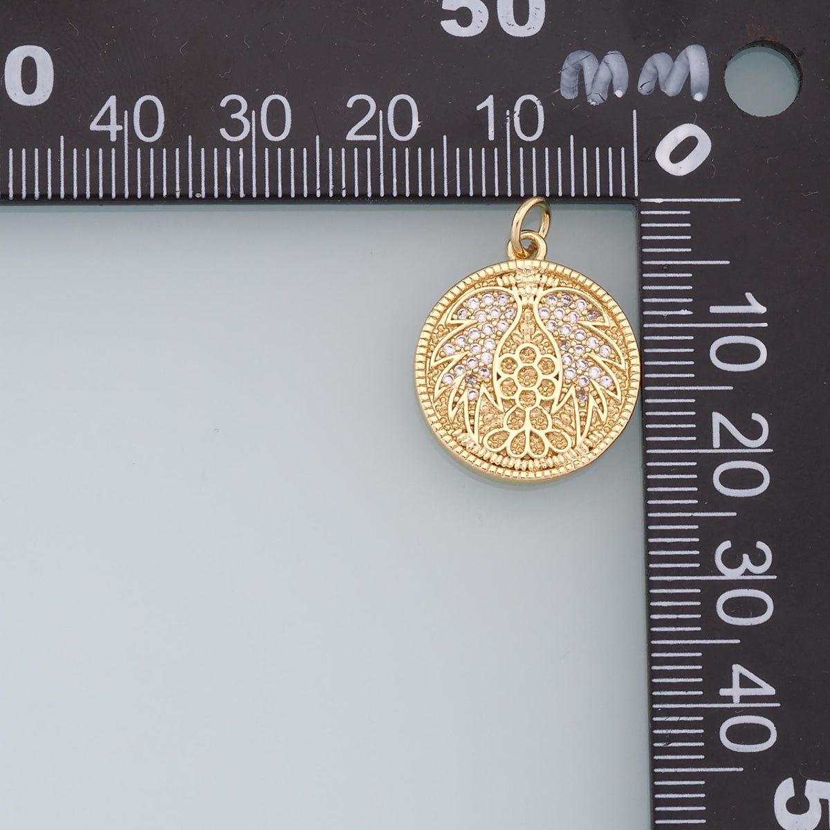 Gold Wings Charms,18K Gold Filled CZ Wings Pendant,Angel Wings Charm Bracelet Necklace for DIY Jewelry Making Supply