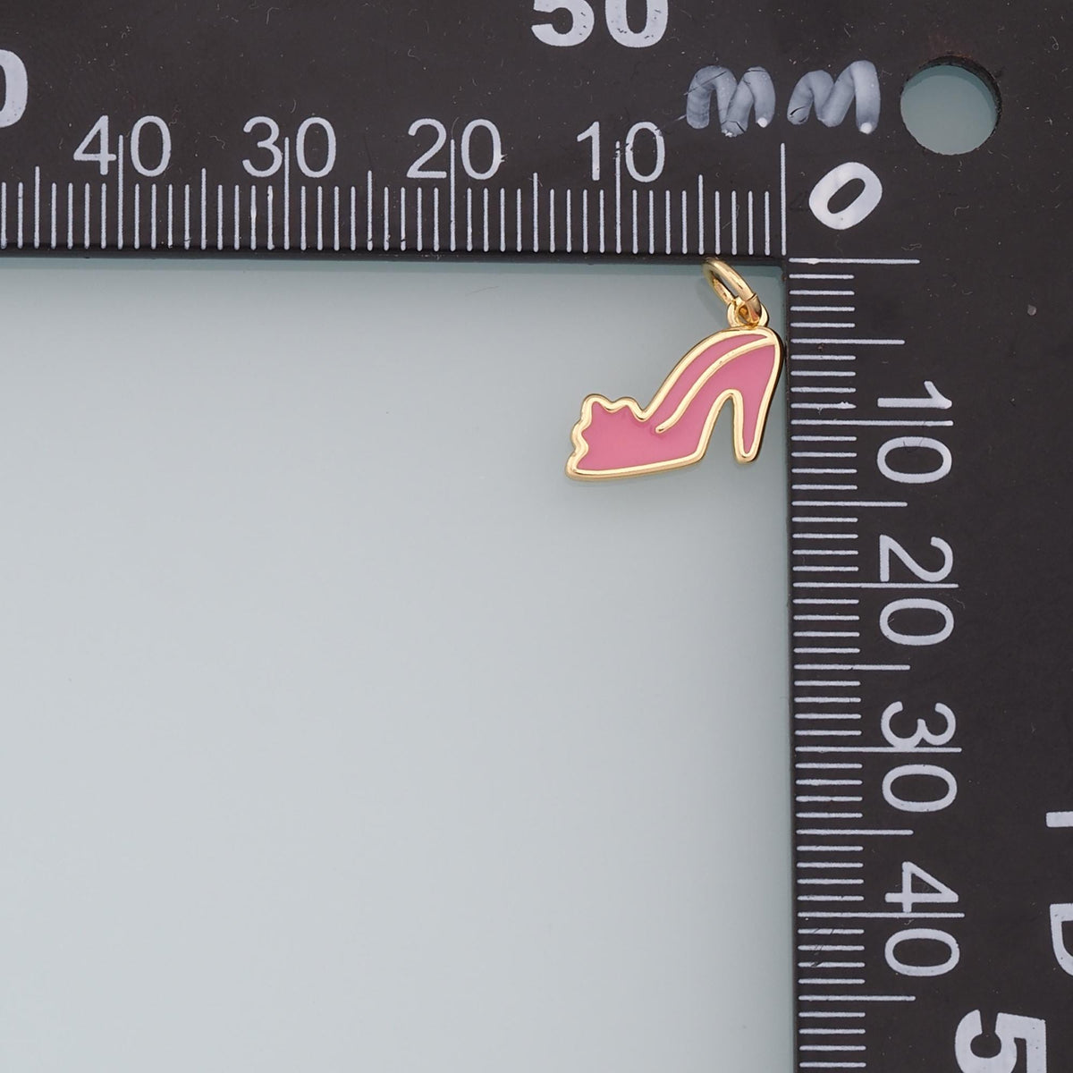 Gold High Heel Charms,18K Gold Filled High Heel Pendant,Enamel Stiletto Heels Charm Bracelet Necklace for DIY Jewelry Making