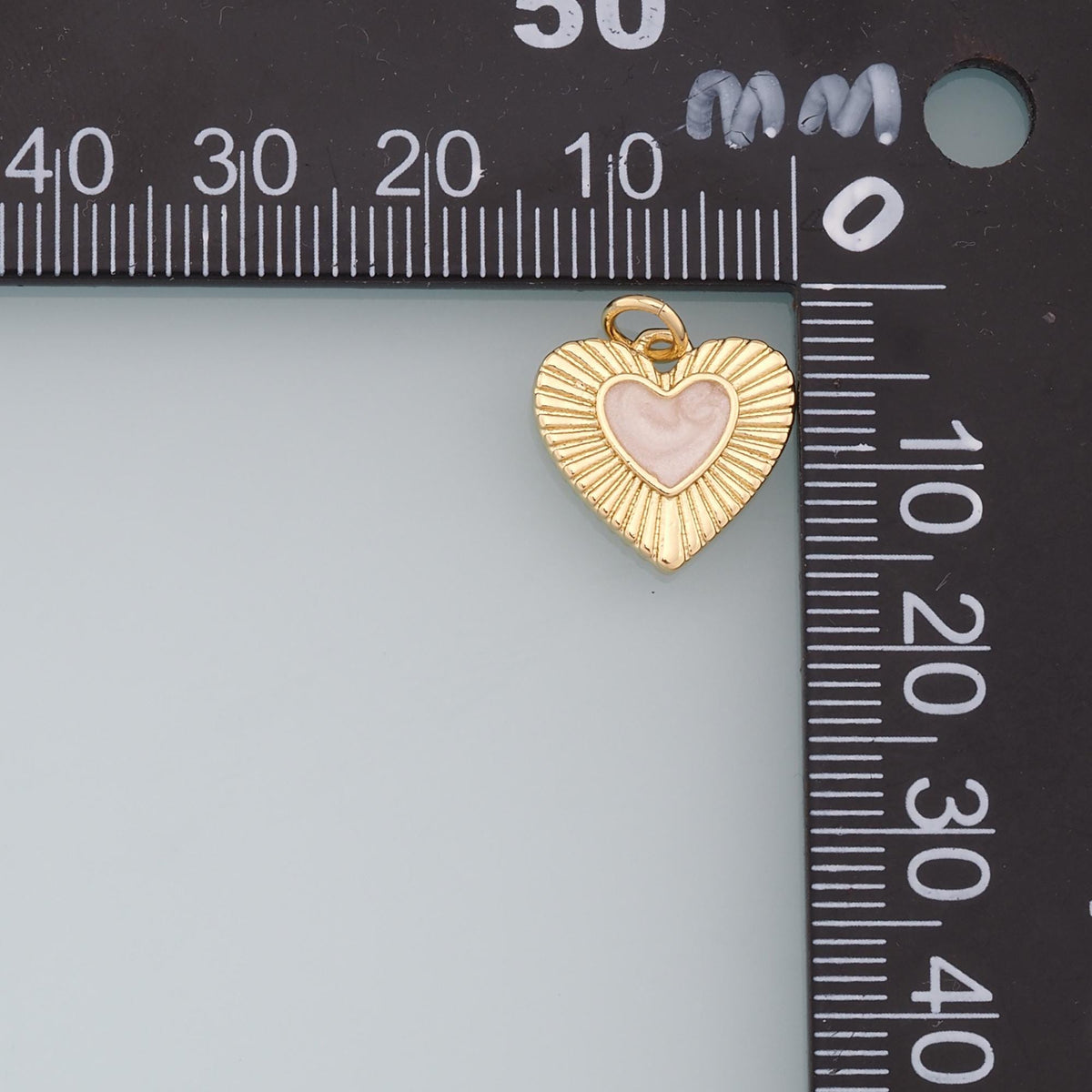 Gold Heart Charms,18K Gold Filled Enamel Heart Pendant,Heart Charm Bracelet Necklace for DIY Jewelry Making Supply