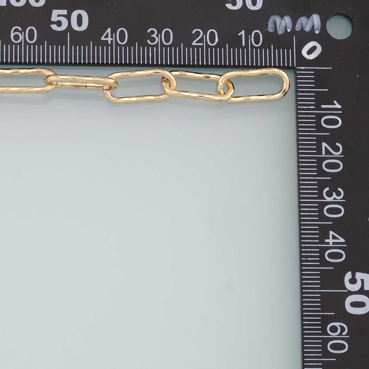Gold Oval Chain,18K Gold Filled Rectangle paper clip Chain for Necklace Bracelet DIY Jewelry Making Supply 7x16.5mm