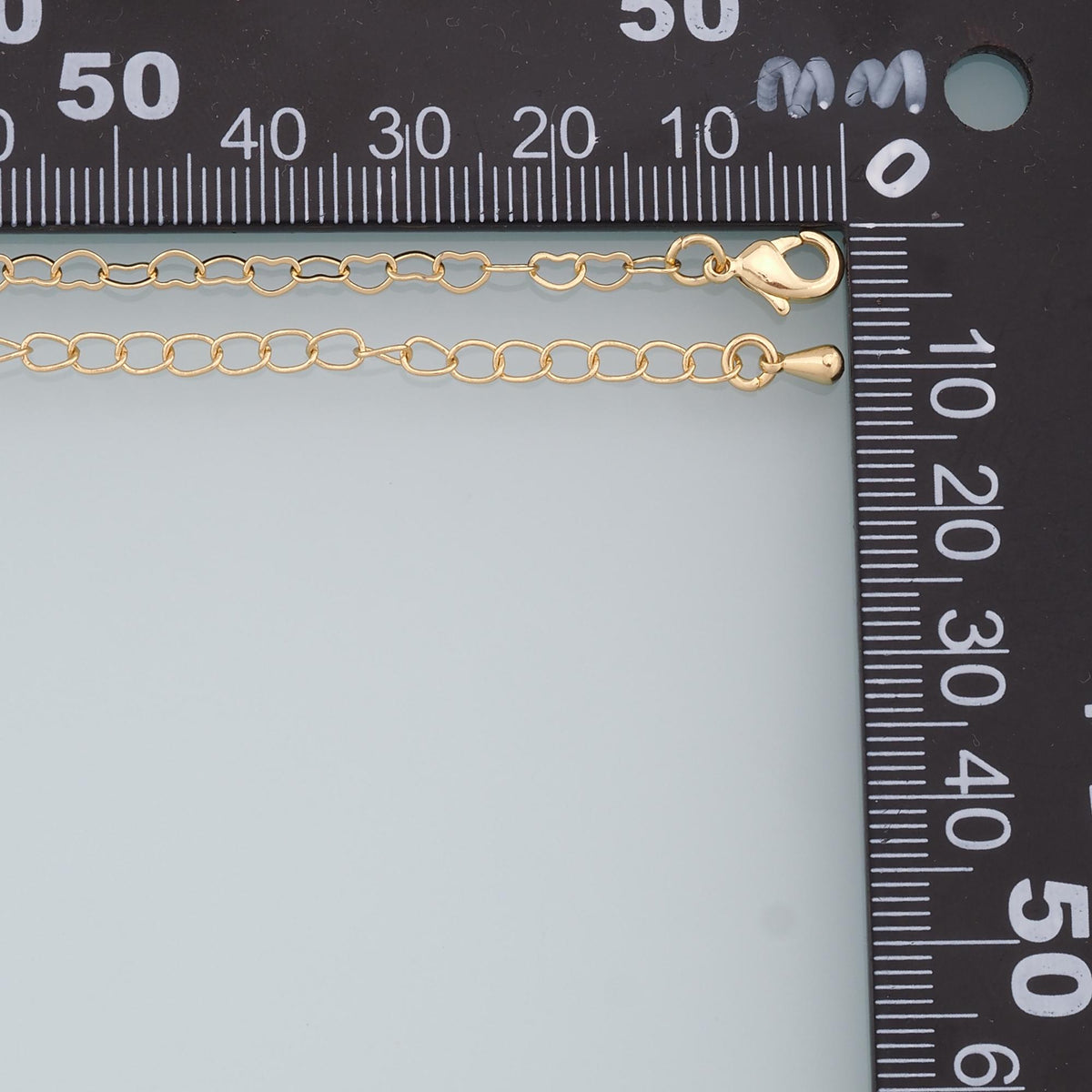 18K Gold Filled Heart Jewelry Chain 2 in for Jewelry Making