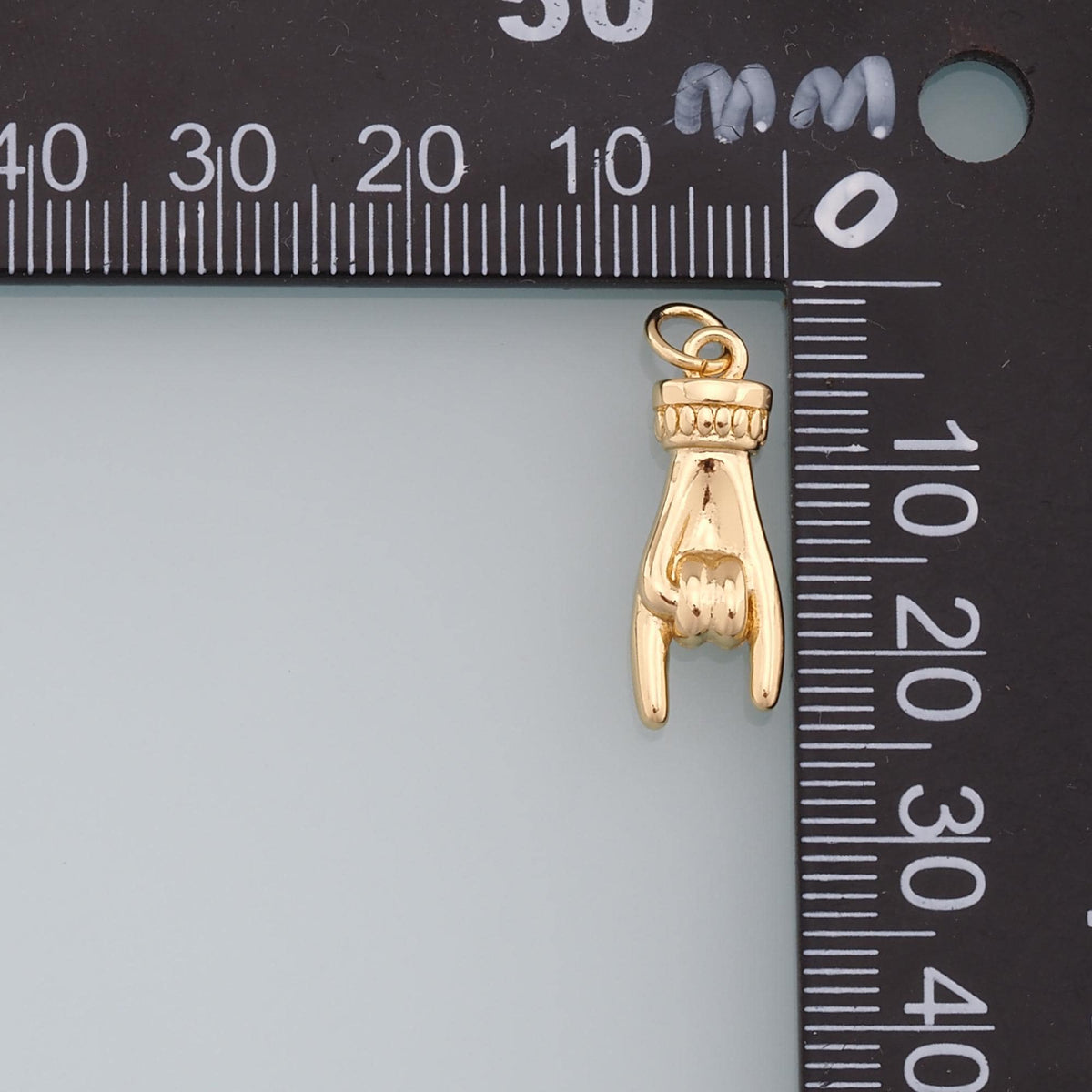 Gold Gesture Charms,18K Gold Filled Gesture Pendant,Gesture Charm Bracelet Necklace for DIY Jewelry Making Supply
