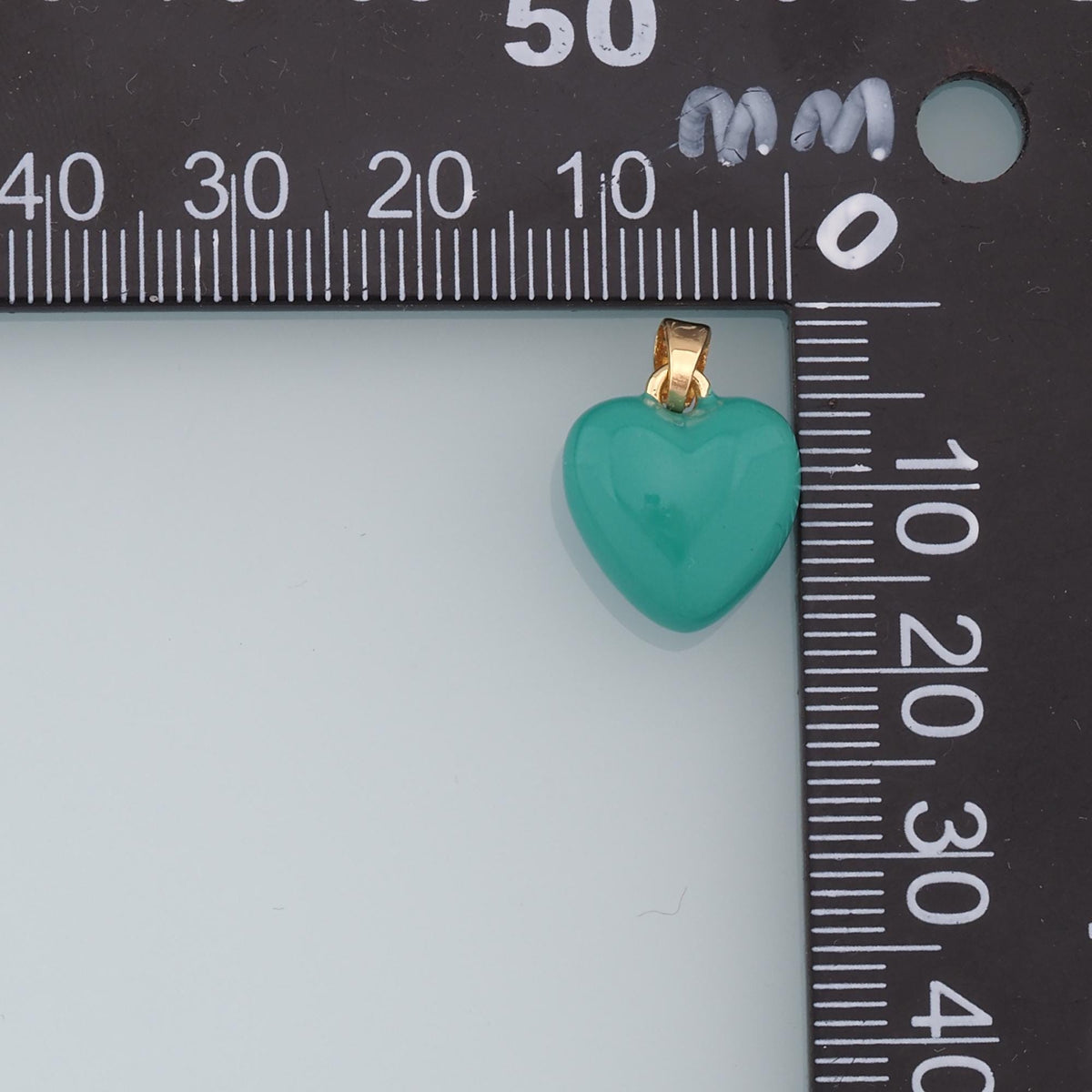 Gold Heart Charms,18K Gold Filled Enamel Heart Pendant,Blue Heart Charm Bracelet Necklace for DIY Jewelry Making Supply