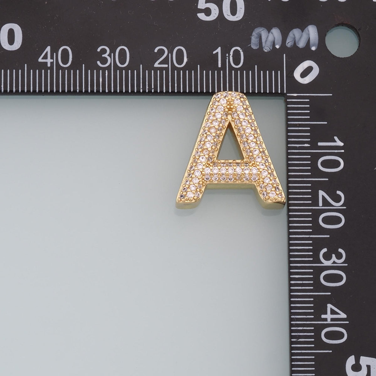 Gold letter Charms,18K Gold Filled CZ letter Pendant,initial Charm Bracelet Necklace for DIY Jewelry Making Supply