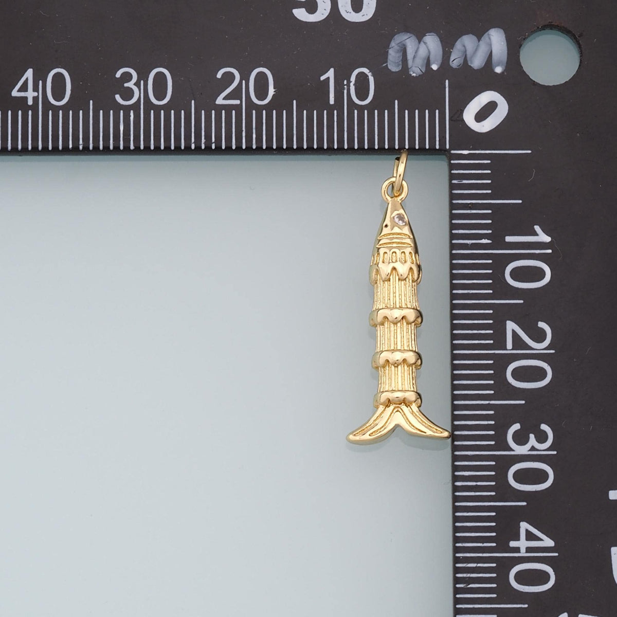Gold Fish Charms,18K Gold Filled Fish Pendant,Cute Fish Charm Bracelet Necklace for DIY Jewelry Making Supply