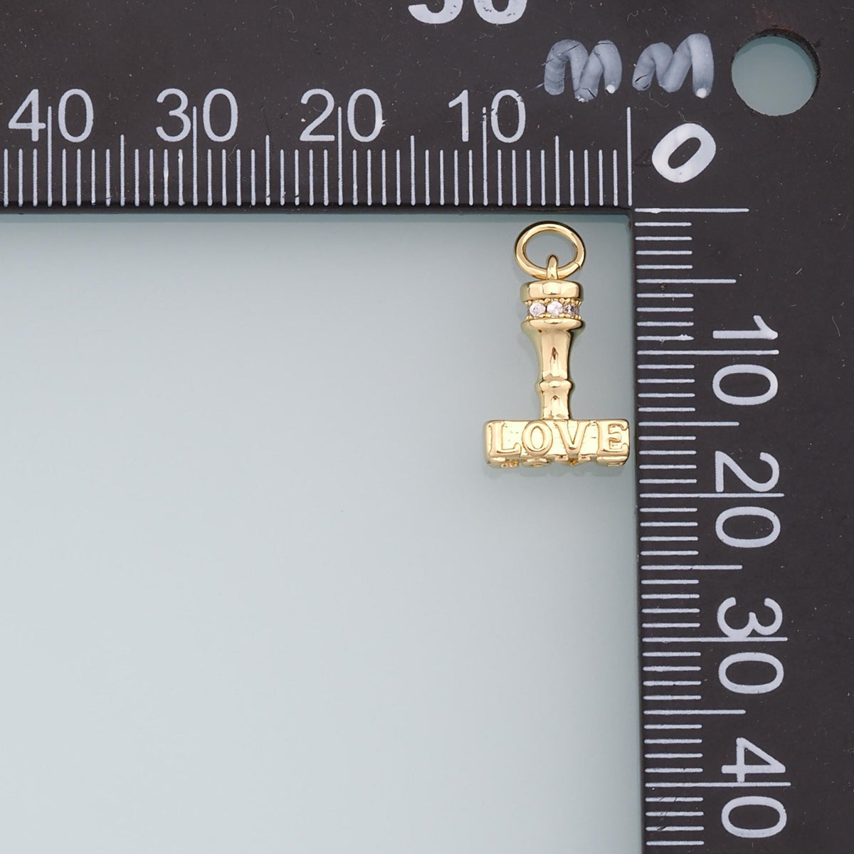 Gold Hammer Love Charms,18K Gold Filled Hammer Pendant,Hammer Charm Bracelet Necklace for DIY Jewelry Making Supply