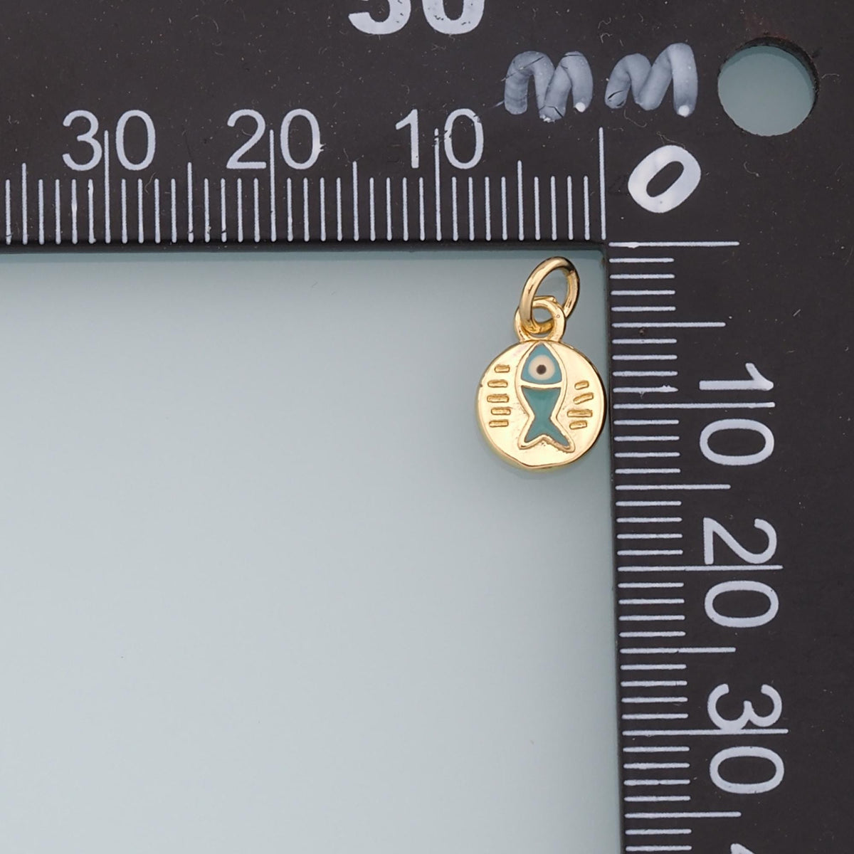 Gold Tiny Fish Charms,18K Gold Filled Fish Pendant,Cute Fish Charm Bracelet Necklace for DIY Jewelry Making Supply
