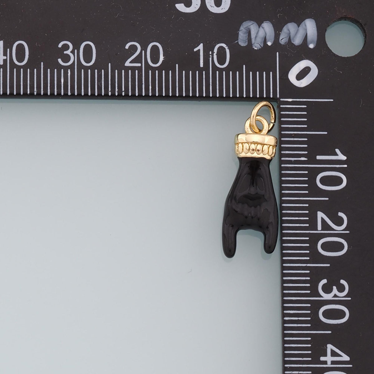 Gold Gesture Charms,18K Gold Filled Enamel Gesture Pendant,Gesture Charm Bracelet Necklace for DIY Jewelry Making Supply