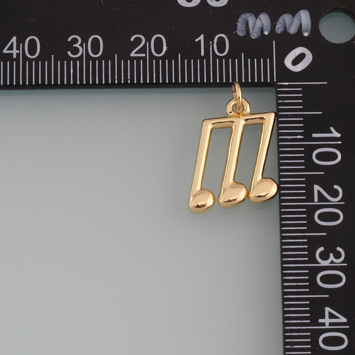 Gold Music Charms,18K Gold Filled Music Pendant,Note Charm Bracelet Necklace for DIY Jewelry Making Supply
