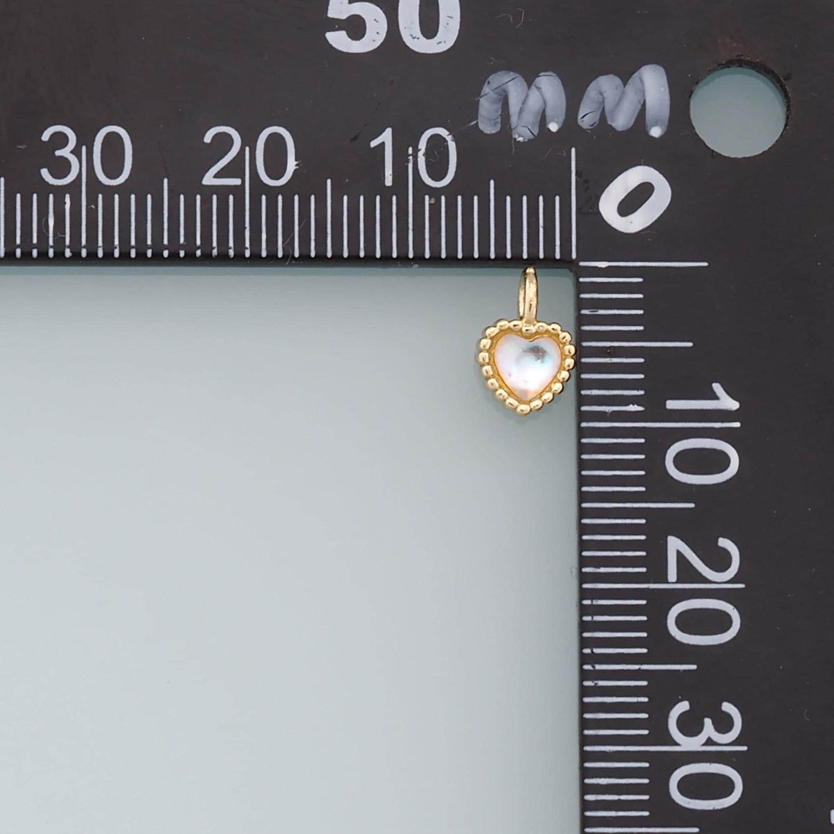 Gold Heart Charms,18K Gold Filled Heart Pendant,Tiny Heart Charm Bracelet Necklace for DIY Jewelry Making Supply
