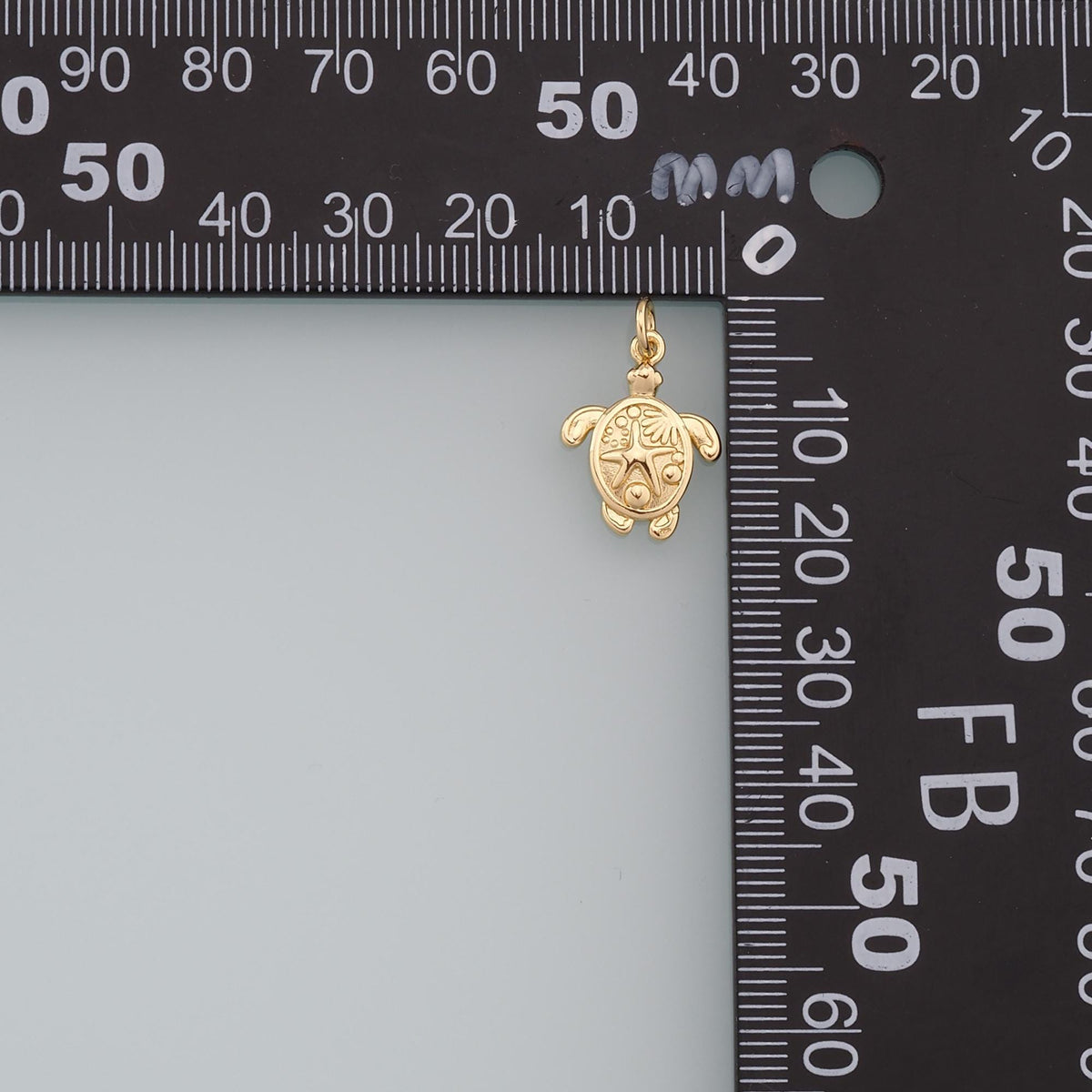 Gold Turtle Charms,18K Gold Filled Turtle Pendant,Turtle Charm Bracelet Necklace for DIY Jewelry Making Supply
