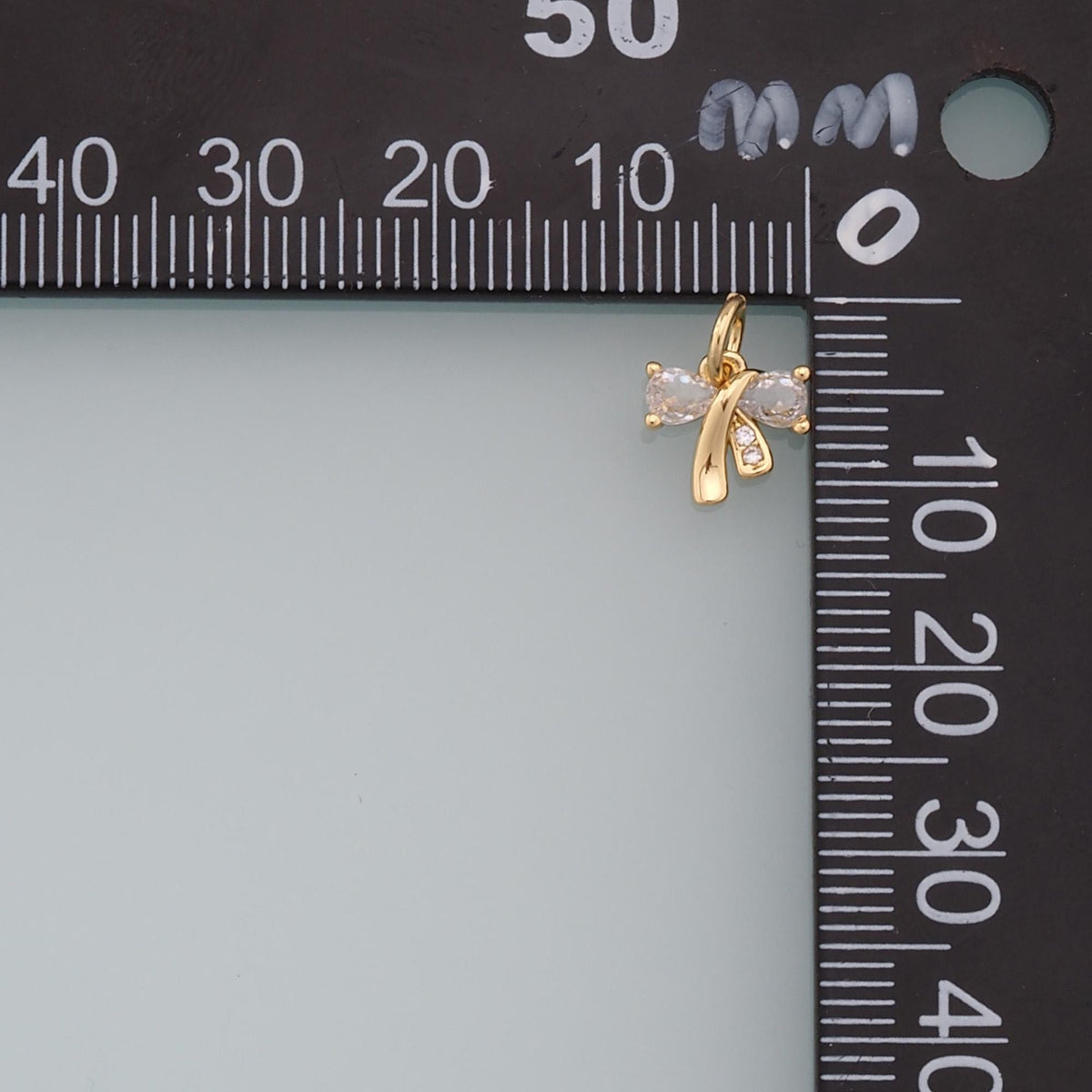 Gold Bow Charms,18K Gold Filled Bow Pendant,Tiny bow tie Charm Bracelet Necklace for DIY Jewelry Making Supply