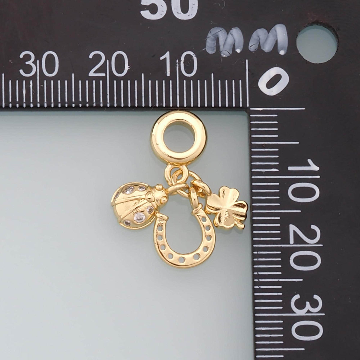 18K Gold Filled Flower Charm Pendant for Jewelry Making