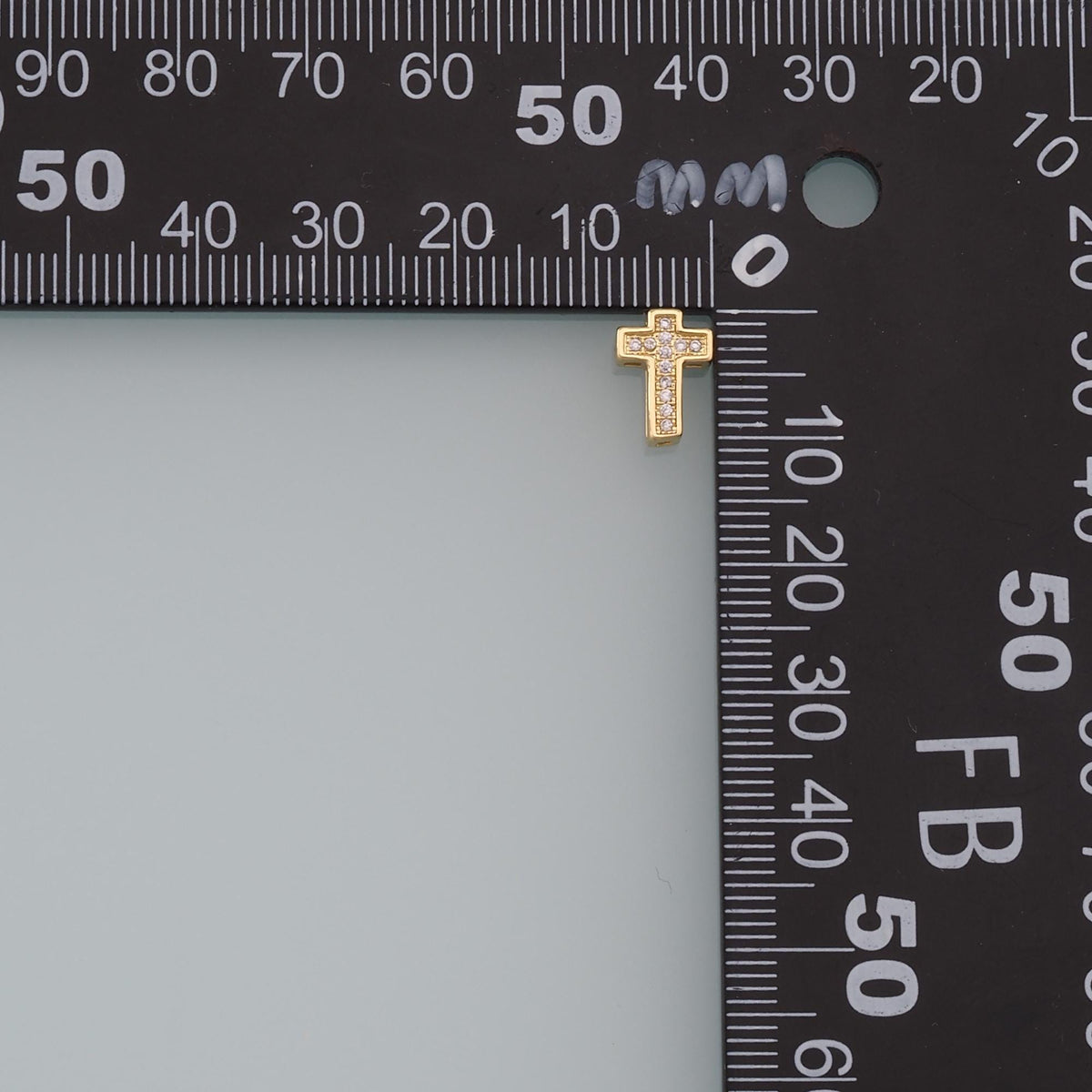 Gold Cross Charms,18K Gold Filled Cross Pendant,CZ Cross Charm Bracelet Necklace for DIY Jewelry Making Supply