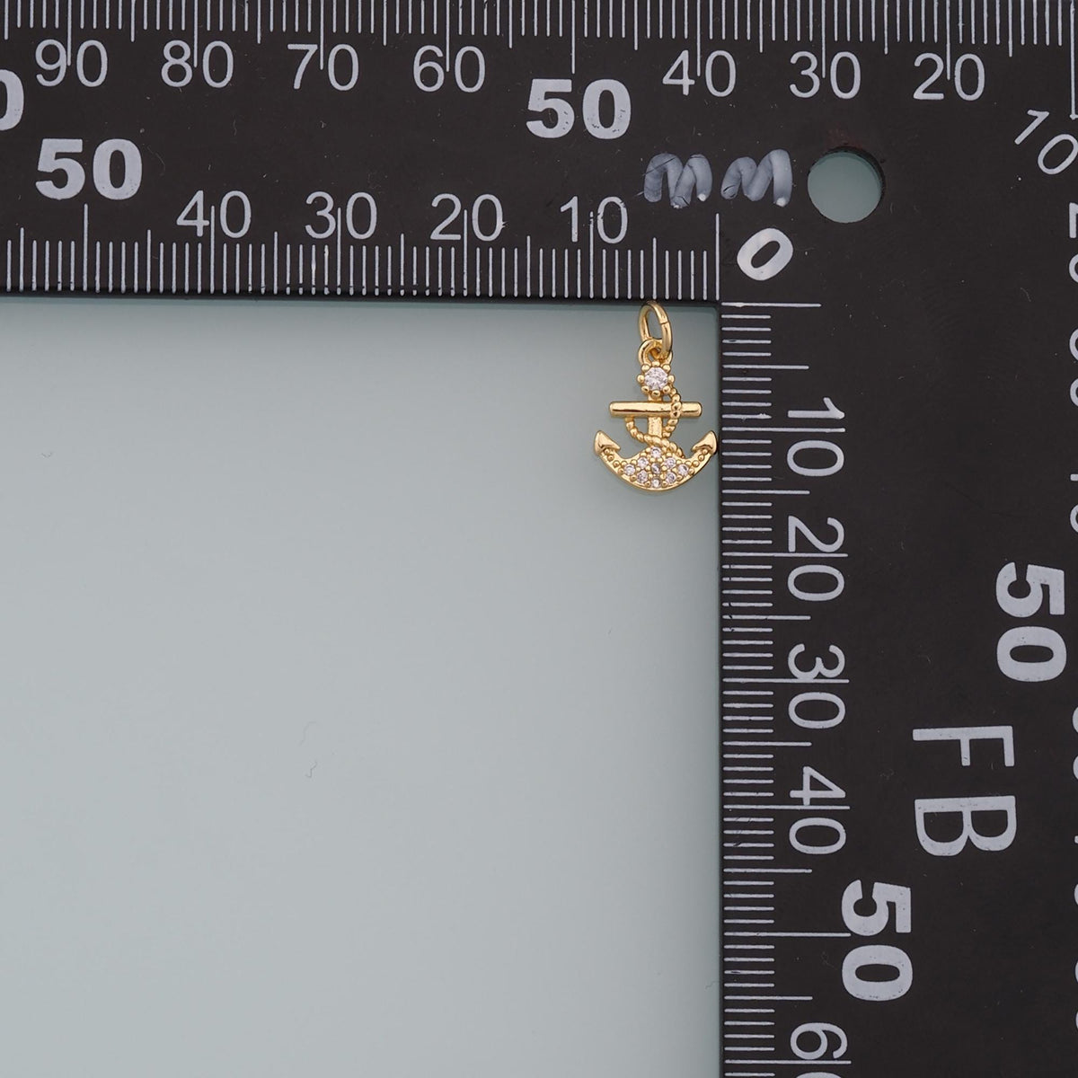 Gold Anchor Charms,18K Gold Filled Anchor Pendant Charm Bracelet Necklace for DIY Jewelry Making Supply