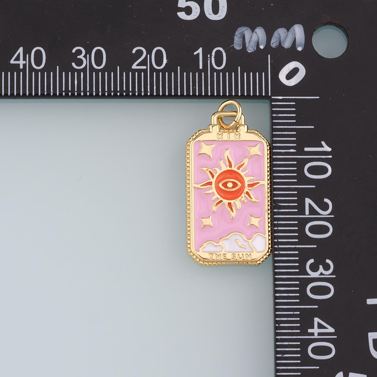 18K Gold Filled Evil Eye Enamel Charm Pendant for Jewelry Making