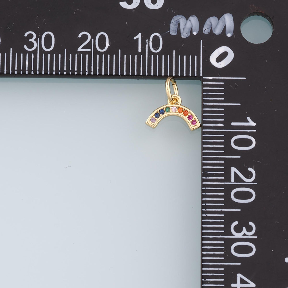 18K Gold Filled Cubic Zirconia Bow Charm Pendant for Jewelry Making