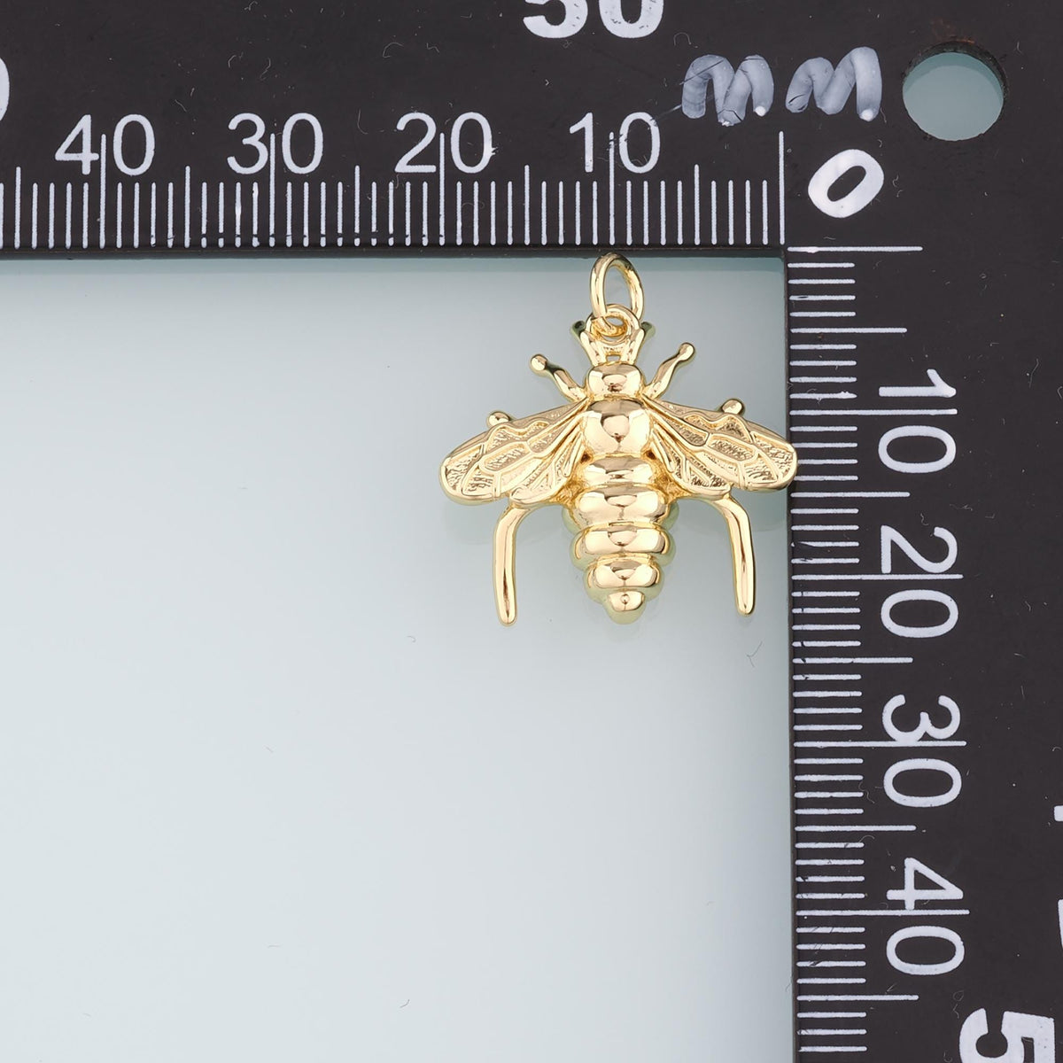 Gold Bee Charms,18K Gold Filled Bee Pendant,Bee Charm Bracelet Necklace for DIY Jewelry Making Supply