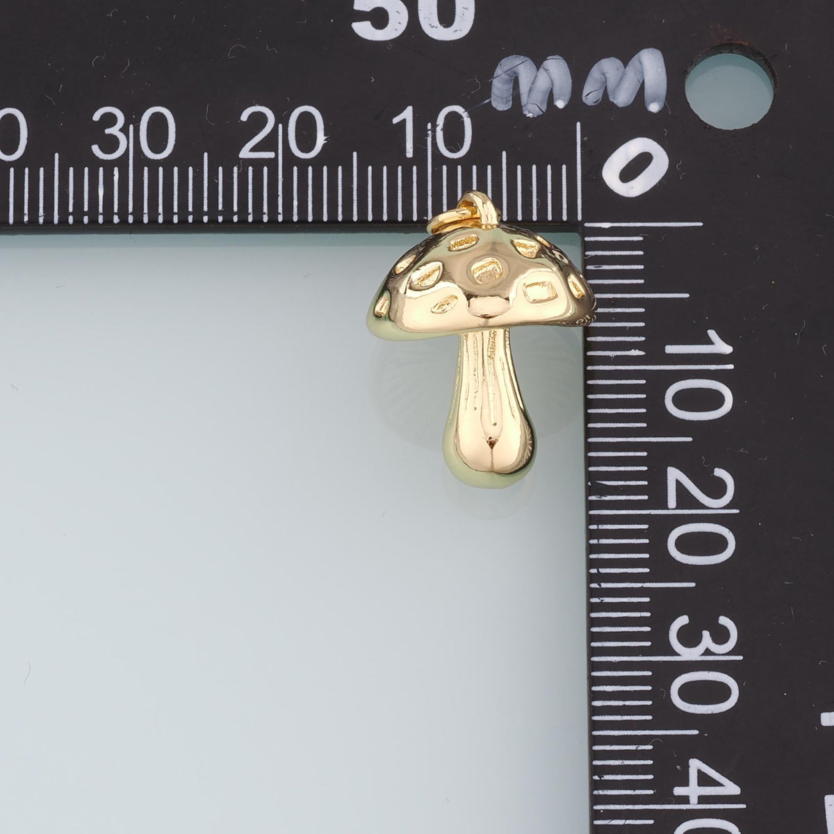 18K Gold Filled Mushroom Pendant,Mushroom Charm Bracelet Necklace for DIY Jewelry Making Supply
