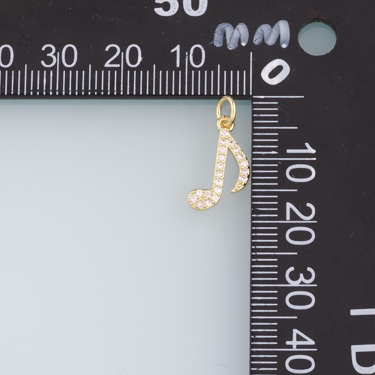 18K Gold Filled Cubic Zirconia Charm Pendant for Jewelry Making
