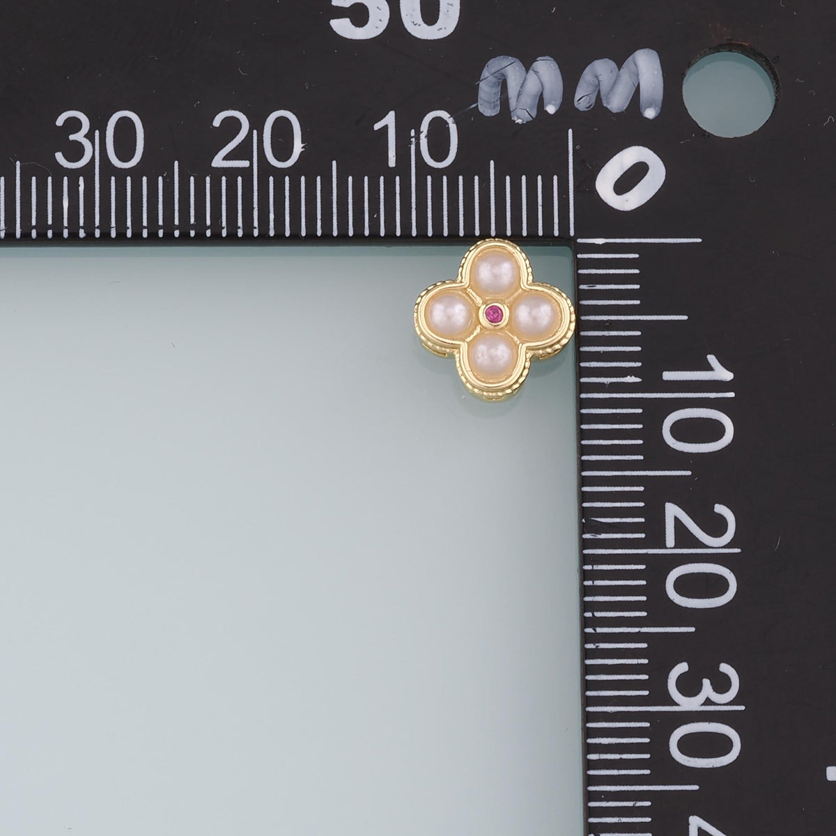 18K Gold Filled Flower Pearl Charm Pendant for Jewelry Making