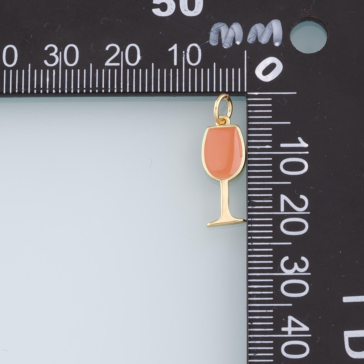 Gold Wine Glass Charms,18K Gold Filled Wine Glass Pendant,Enamel Wine Glass Charm Bracelet Necklace for DIY Jewelry Making Su