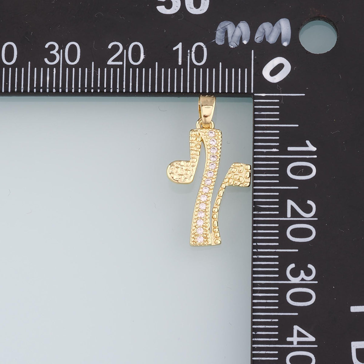 18K Gold Filled Cubic Zirconia Charm Pendant for Jewelry Making