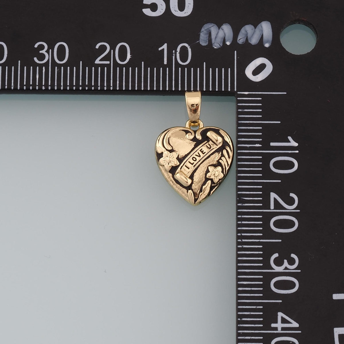 18K Gold Filled Heart Charm Pendant for Jewelry Making