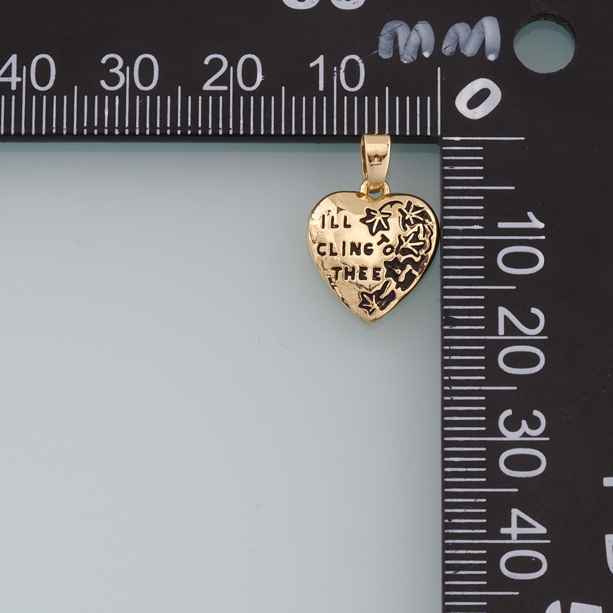 18K Gold Filled Retro Heart Pendant,Enamel letter Charm Bracelet Necklace for DIY Jewelry Making Supply