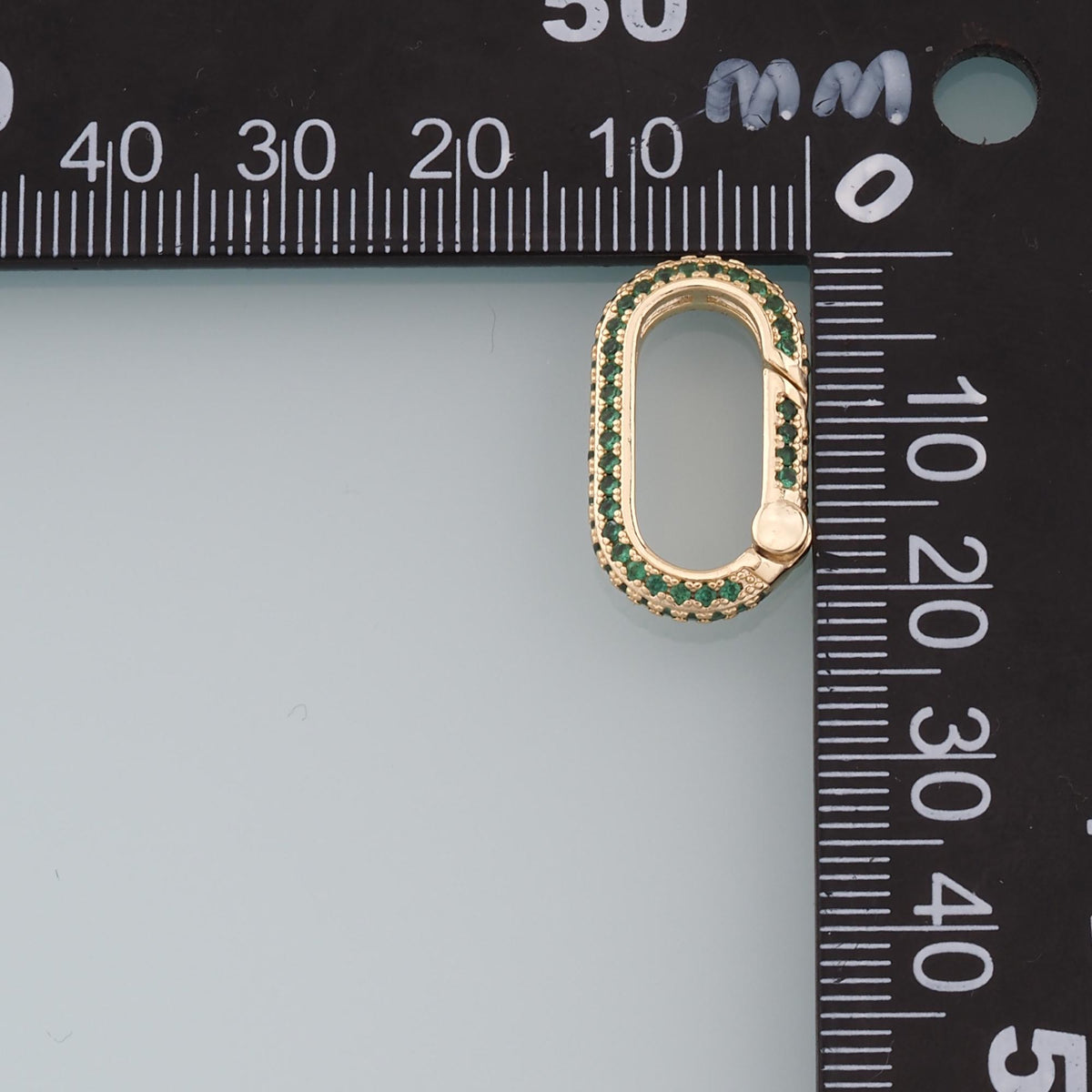 18K Gold Filled Oval Carabiner Clasp,Carabiner Lock Connector,Spring Push Gate for DIY Jewelry Clasp Finding Necklace Bracele