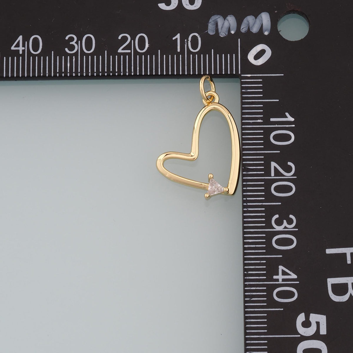 Gold Heart Charms,18K Gold Filled Heart Pendant,Heart Charm Bracelet Necklace for DIY Jewelry Making Supply