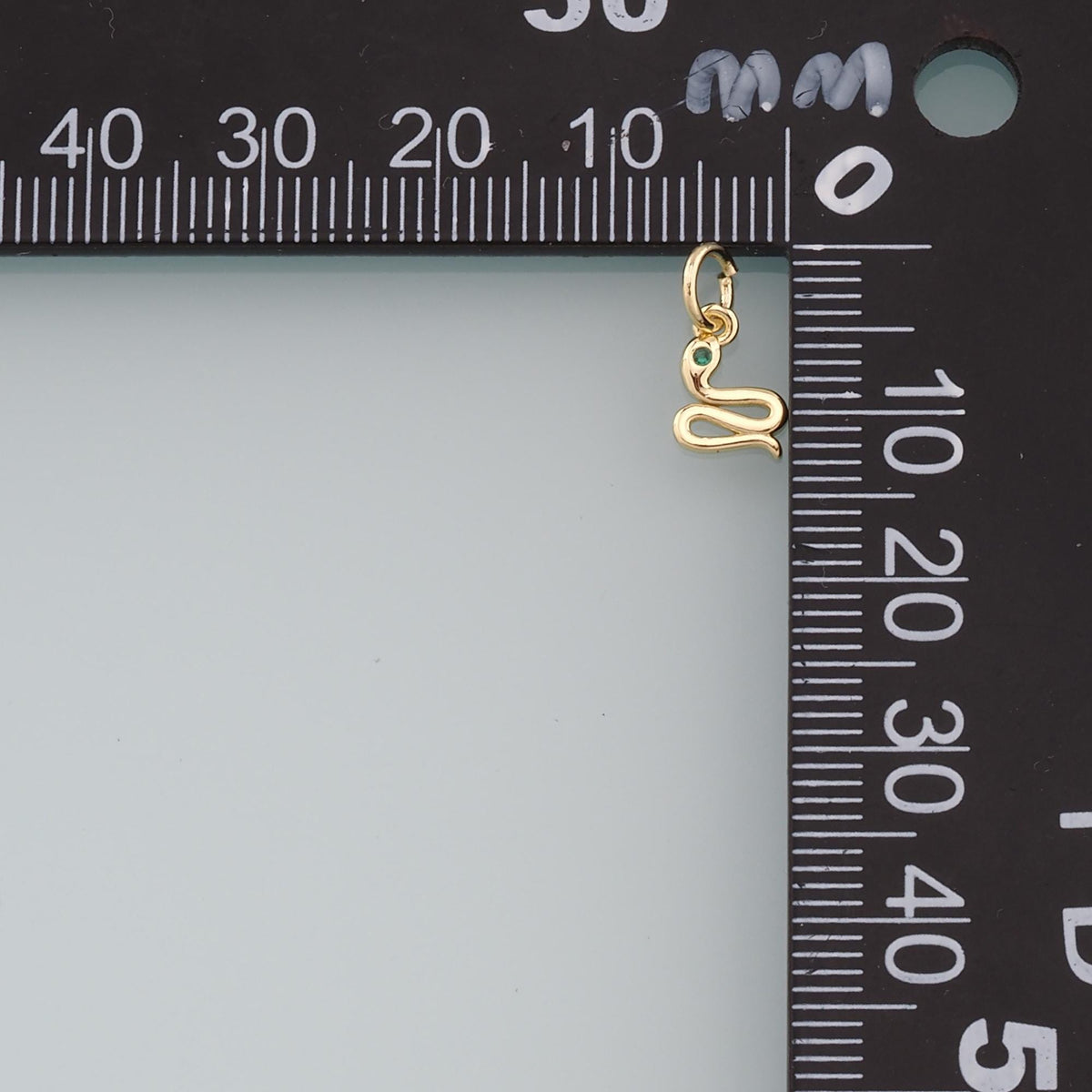 18K Gold Filled Tiny Snake Pendant,Dainty Snake Charm Bracelet Necklace for DIY Jewelry Making Supply