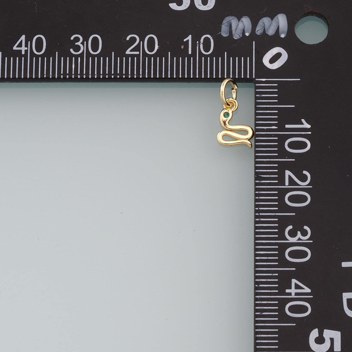 18K Gold Filled Snake Charm Pendant for Jewelry Making