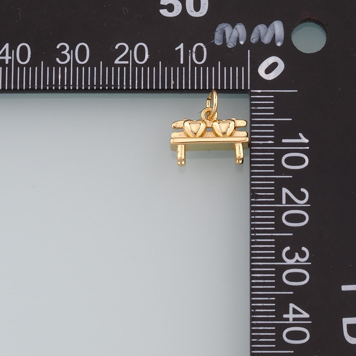 18K Gold Filled Heart Charm Pendant for Jewelry Making