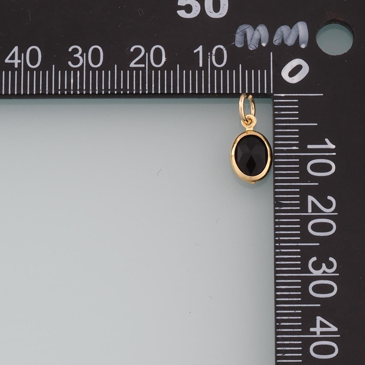 18K Gold Filled Oval Charm Pendant for Jewelry Making